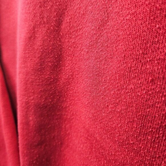 Vintage Faded Glory Sweater Mens Medium Red 1/4 Zip Up Long Sleeve Pullover - Picture 9 of 10